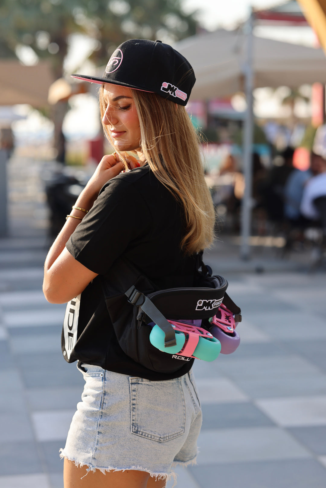 BOAT SHOULDER BAG ターコイズ　FREE STYLE JMKRIDE Freeskates Shoulder Bag